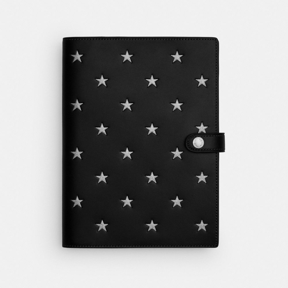 COACH®,Notebook With Star Print,,Front View