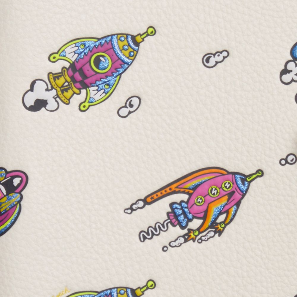COACH®,Notebook With Rocket Print,Cream