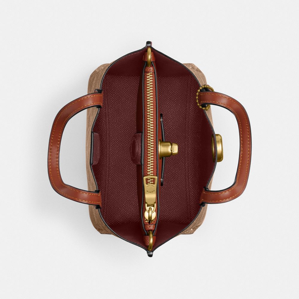 COACH®,Willow Tote Bag 18 In Signature Canvas,,Inside View,Top View