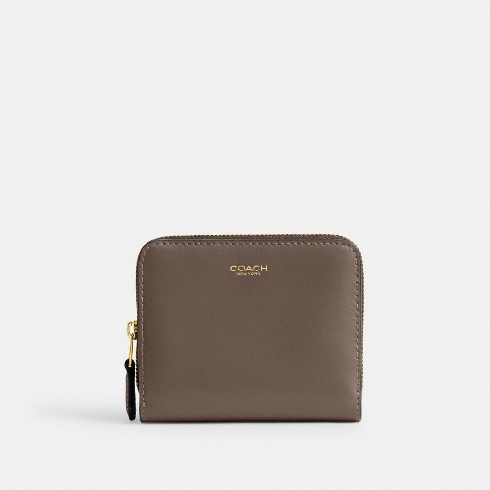 COACH®,ニューヨーク ビルフォールド ウォレット,ミニ財布(二つ/三つ折り),ﾌﾞﾗｽ/ﾀﾞｰｸ ｽﾄｰﾝ