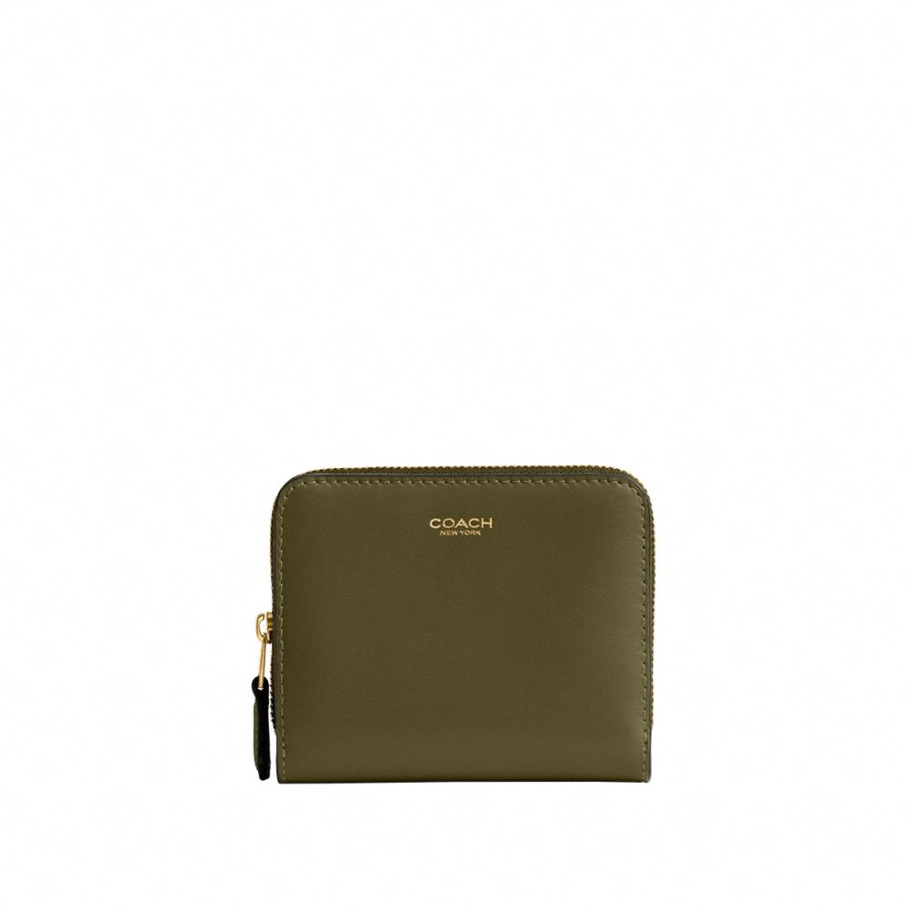 COACH®,ニューヨーク ビルフォールド ウォレット,ミニ財布(二つ/三つ折り),ﾌﾞﾗｽ/ｵﾘｰﾌﾞ