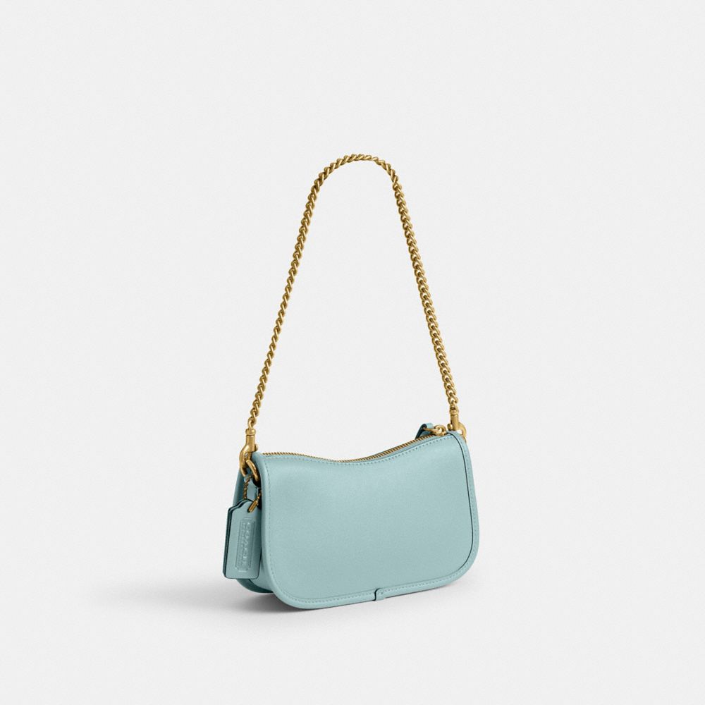 COACH®,Swinger Bag 20,Leather,Shoulder Bag,Logo,Brass,Casual,,Angle View