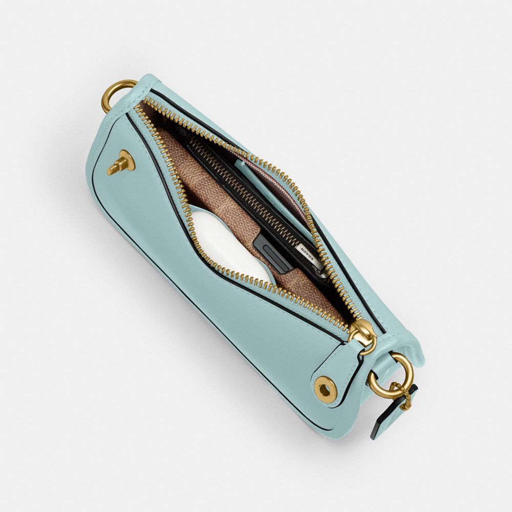 COACH®,Swinger Bag 20,Leather,Shoulder Bag,Logo,Brass,Casual,,Inside View,Top View