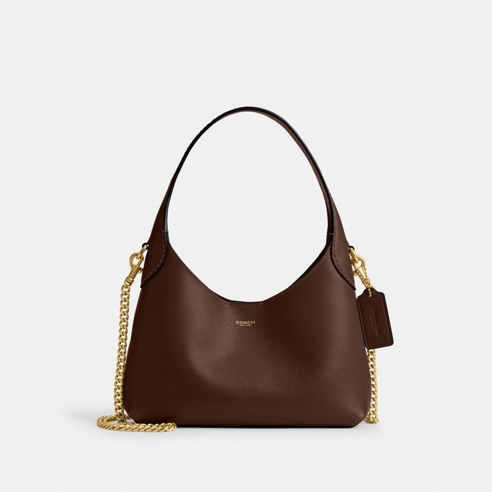 Brown Coach shoulder bag purse sale