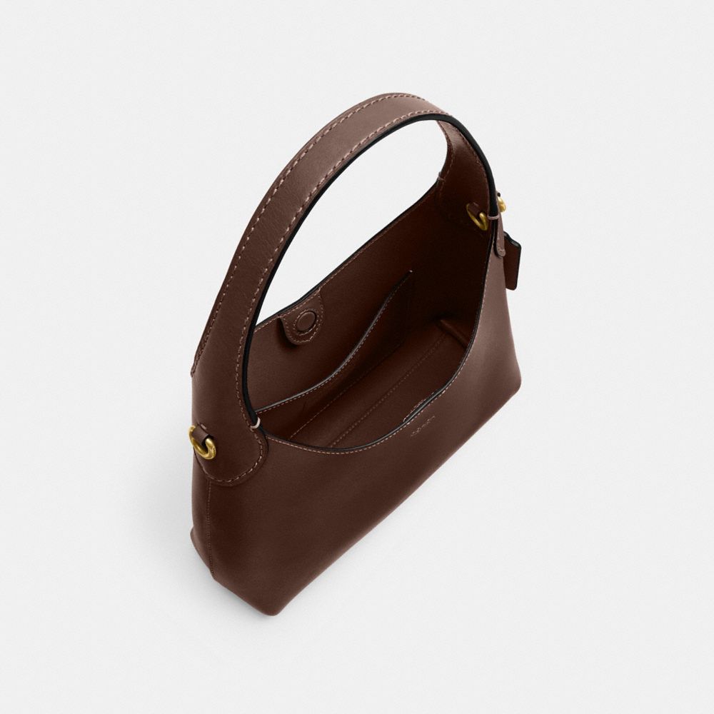 COACH®,Brooklyn Shoulder Bag 23,Shoulder Bag,Compact,Casual,Brown,Inside View,Top View