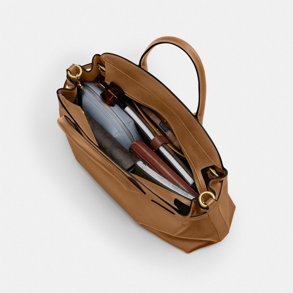 Coach Soft Empire Carryall Bag 28 In Brass/honey Brown