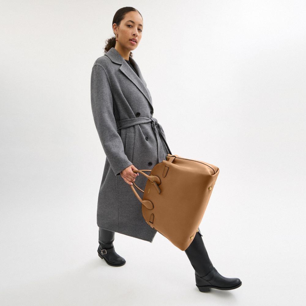 Coach Soft Empire Carryall Bag 28 In Brass/honey Brown