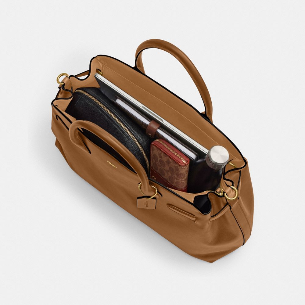 COACH®,Soft Empire Carryall Bag 48,Duffle Bag,Logo,Studded,Expandable,,Inside View,Top View