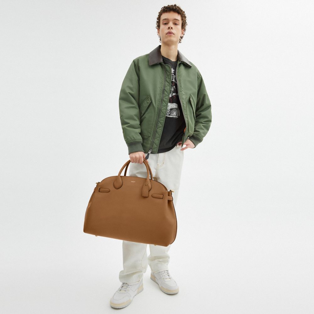 COACH®,Soft Empire Carryall Bag 48,Duffle Bag,Logo,Studded,Expandable,,Angle View