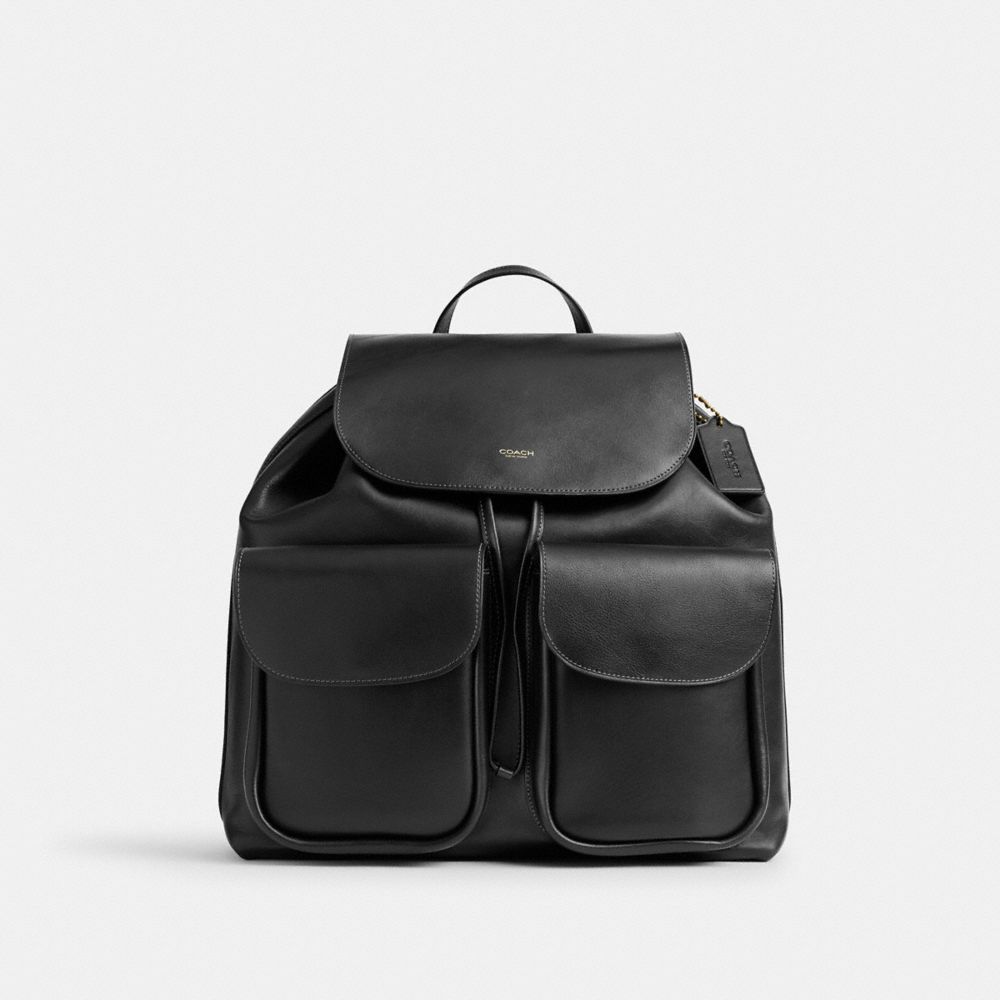 Black backpack coach best sale