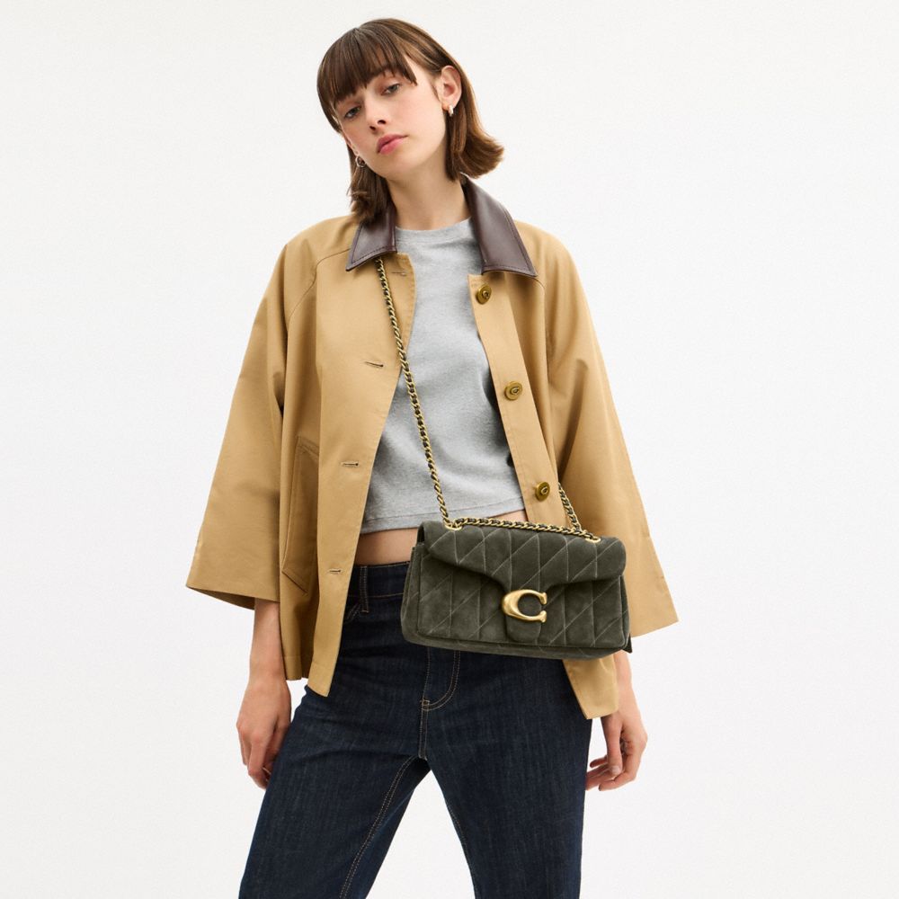 Coach Tabby Shoulder Bag 26 With Quilting In Green