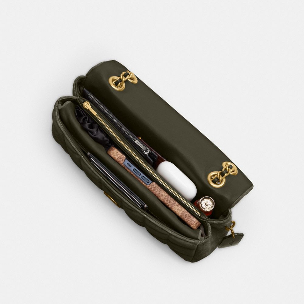 Coach Tabby Shoulder Bag 26 With Quilting In Green