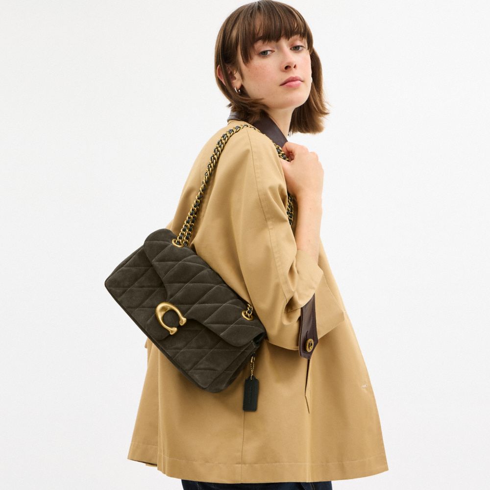 COACH®,Tabby Shoulder Bag 26 With Quilting,Shoulder Bag,Metal,Logo,Shoulder Guard,Compact,Day Party,,Detail View