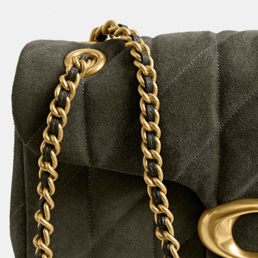 Coach Tabby Shoulder Bag 26 With Quilting In Green