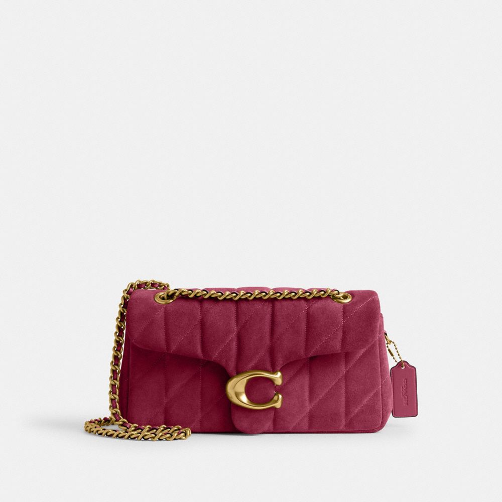COACH&reg;,Tabby Shoulder Bag 26 With Quilting,Leather,Suede,Shoulder Bag,Metal,Logo,Lined,Adjustable,Shoulder Guard,Gold Meta...,,Front View