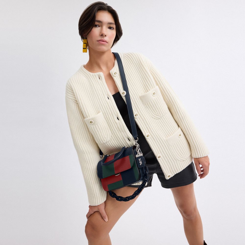 COACH®,ローグ トップ ハンドル バッグ・パッチワーク,ハンドバッグ＆サッチェルバッグ,ﾀﾞｰｸ ﾈｲﾋﾞｰ ﾏﾙﾁ