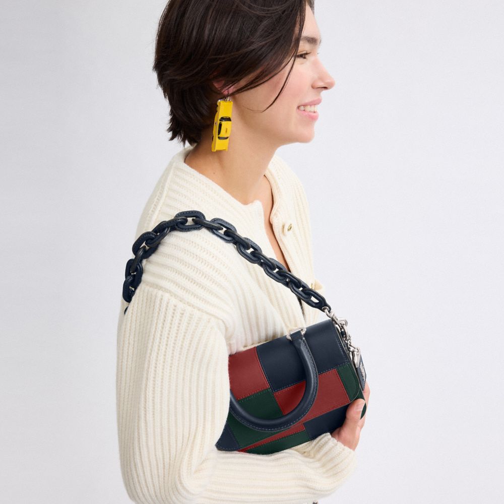 COACH®,ローグ トップ ハンドル バッグ・パッチワーク,ハンドバッグ＆サッチェルバッグ,ﾀﾞｰｸ ﾈｲﾋﾞｰ ﾏﾙﾁ