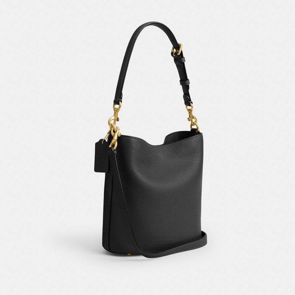 COACH®,Willow Soft Bucket Bag 19,,Angle View