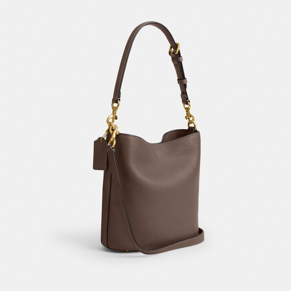 COACH®,Willow Soft Bucket Bag 19,,Angle View