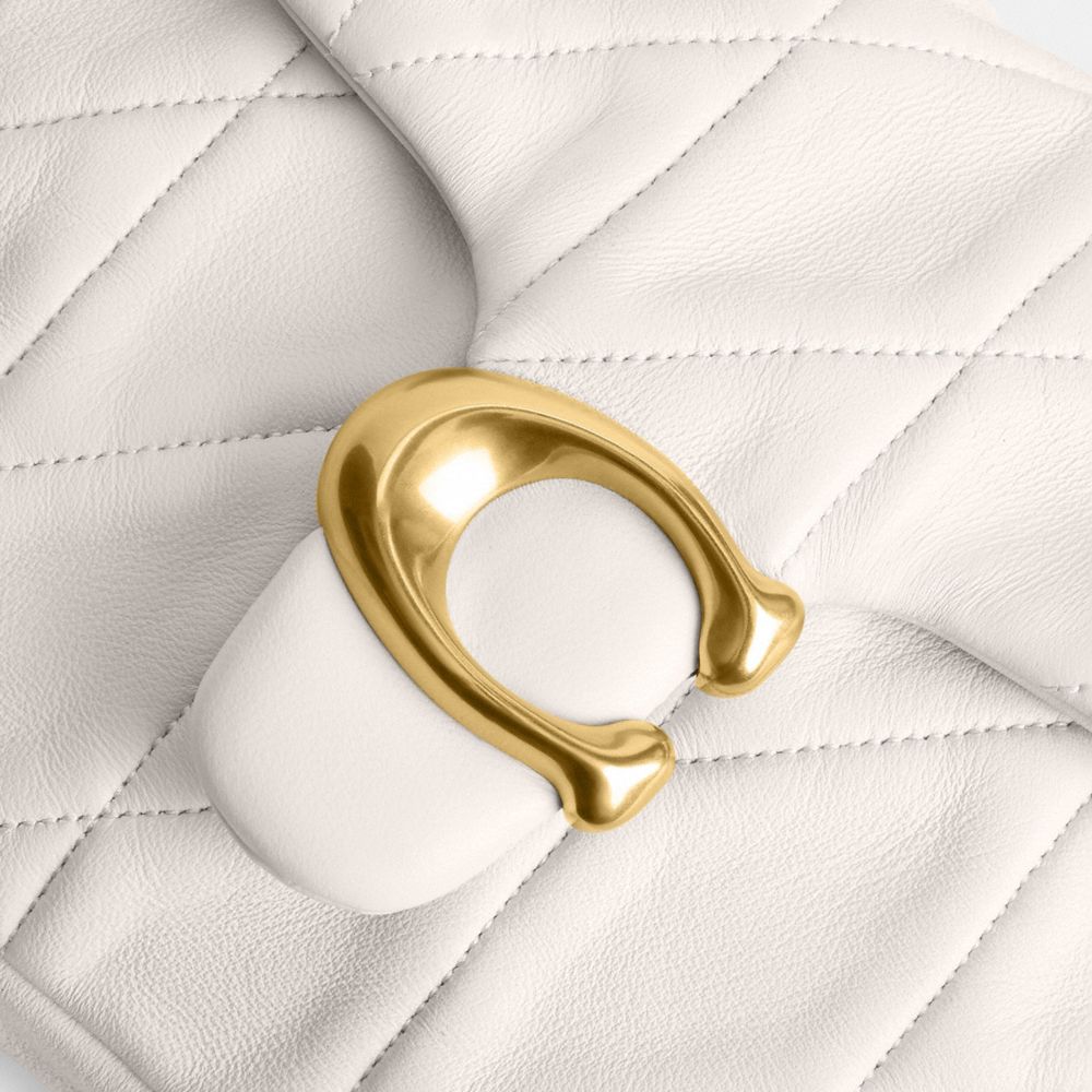 COACH®,Times Square Tabby Shoulder Bag 17 With Quilting,Shoulder Bag,Logo,Day Party,White,Closer View