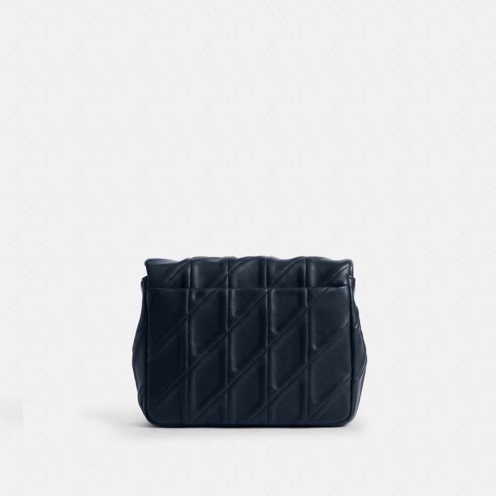 Coach Logo Shoulder Bag In Brass/dark Navy