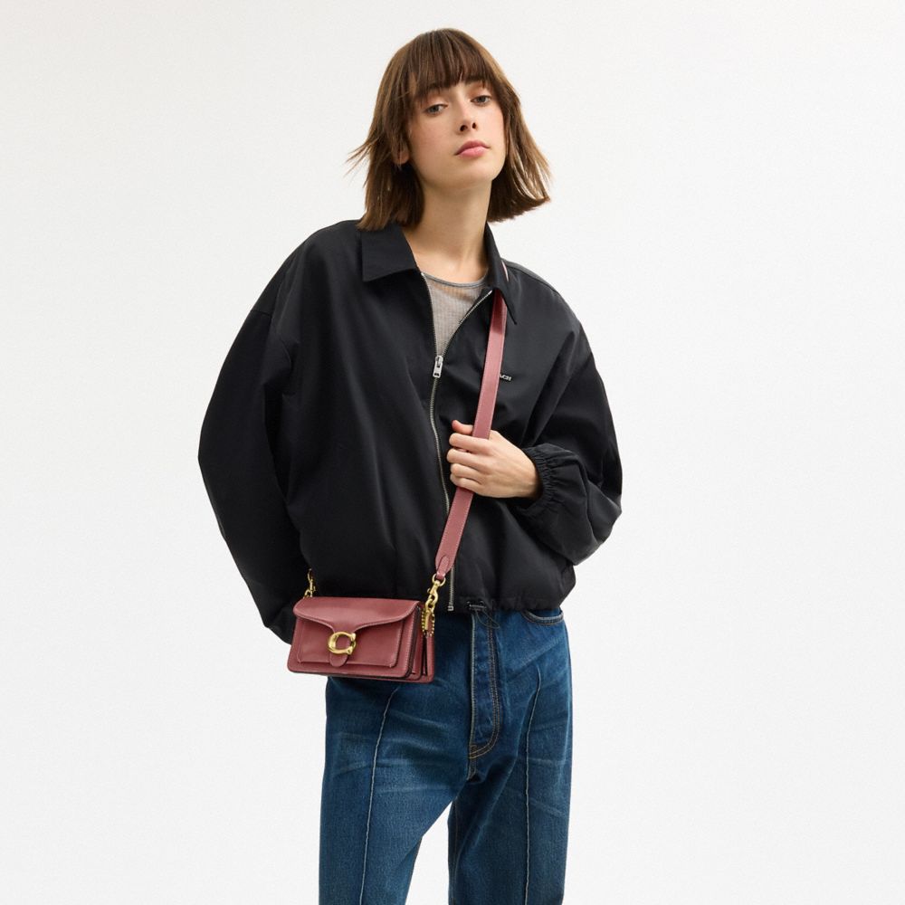 COACH®,Tabby Shoulder Bag 20,Fabric,Leather,Lining Nylon,Lining Canvas,Calfskin Leather,Shoulder Bag,Logo,Metal,Luggage Ta...,Blush