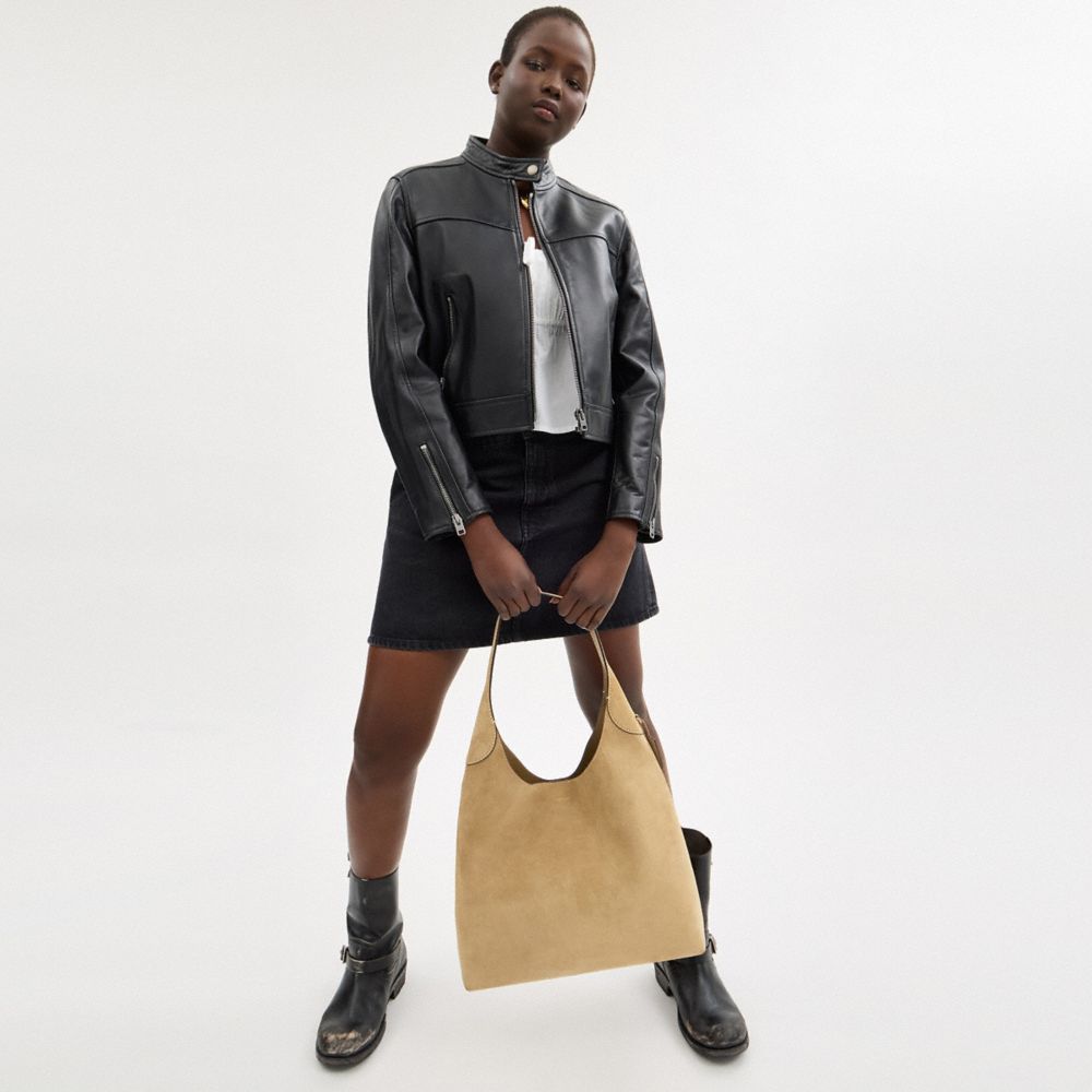 COACH®,Brooklyn Shoulder Bag 39,Hobo,Logo,Casual,Beige,Detail View
