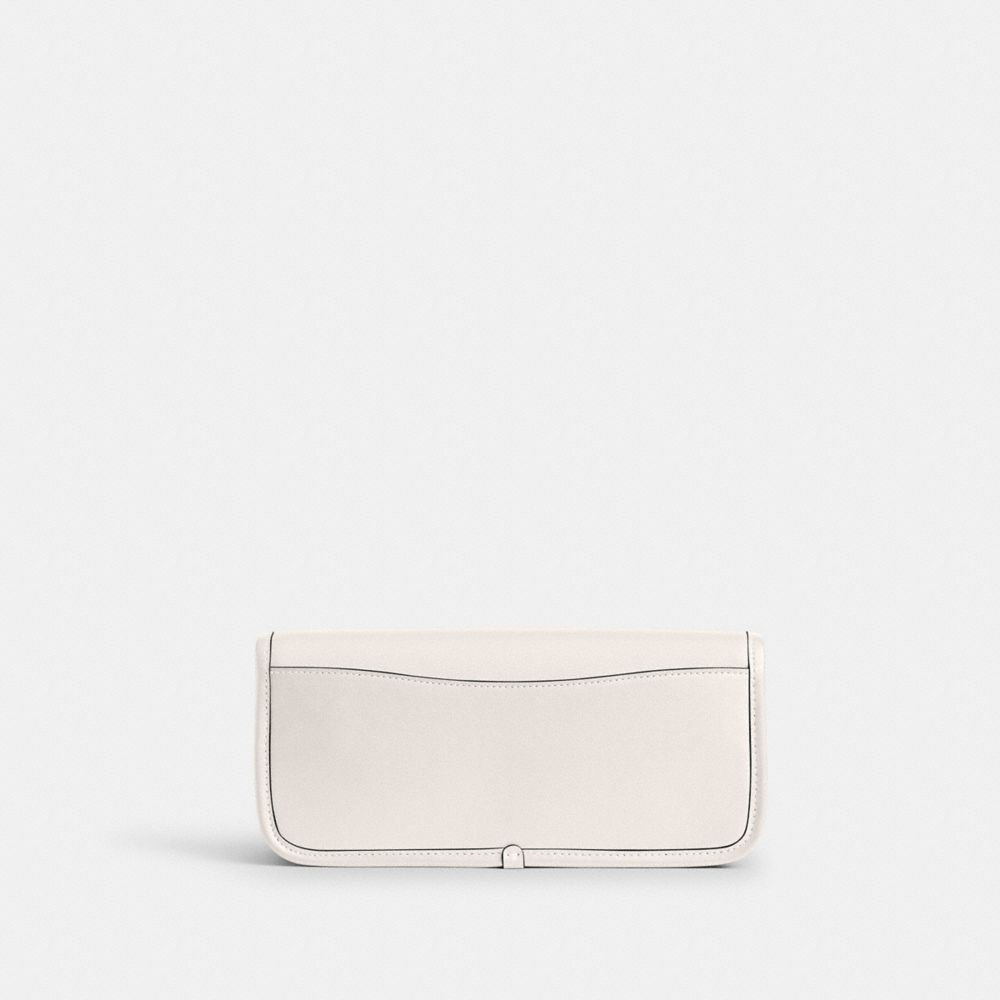COACH®,Dinky Bag,Leather,Shoulder Bag,Logo,Pen Holder,Gold Metal,Casual,Day Party,White,Back View