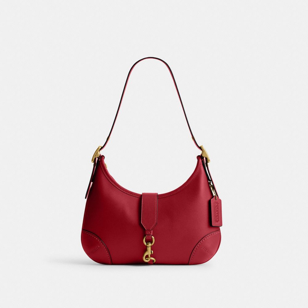 Shop Coach Hamptons Hobo In Brass/ruby