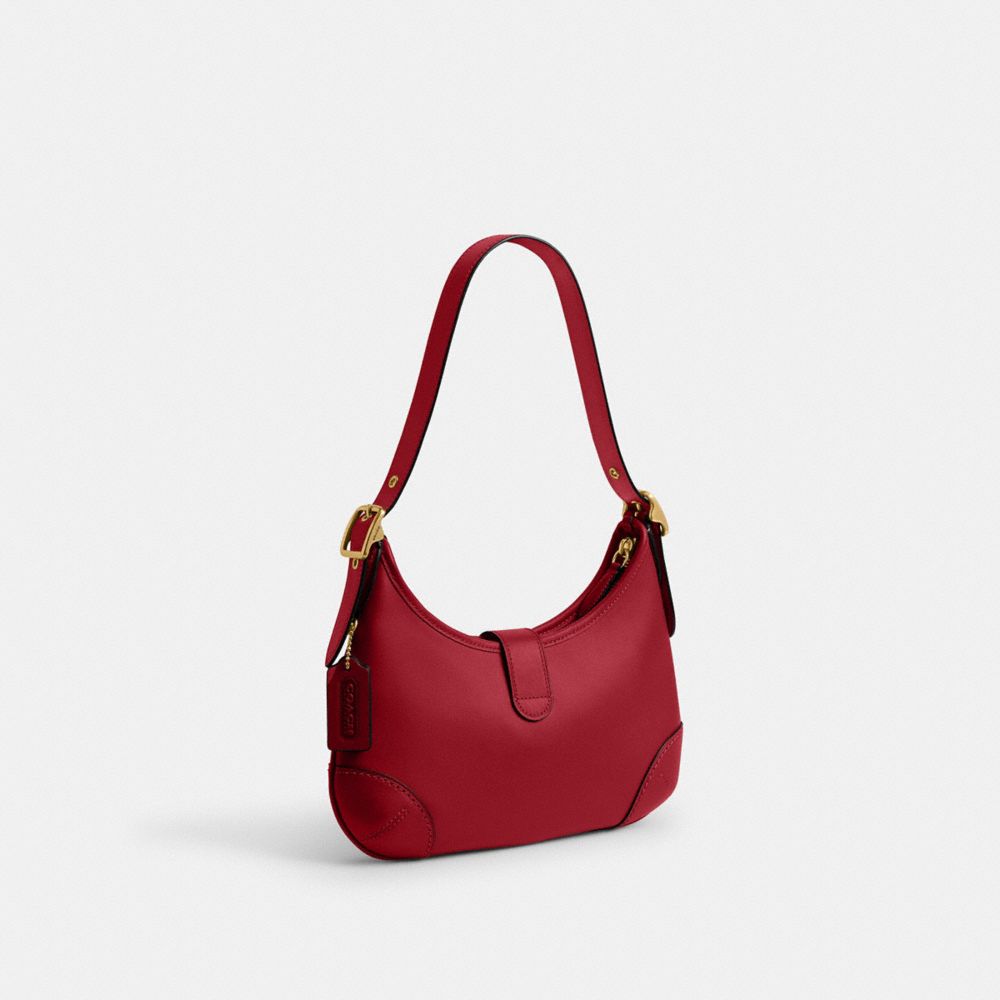 Shop Coach Hamptons Hobo In Brass/ruby