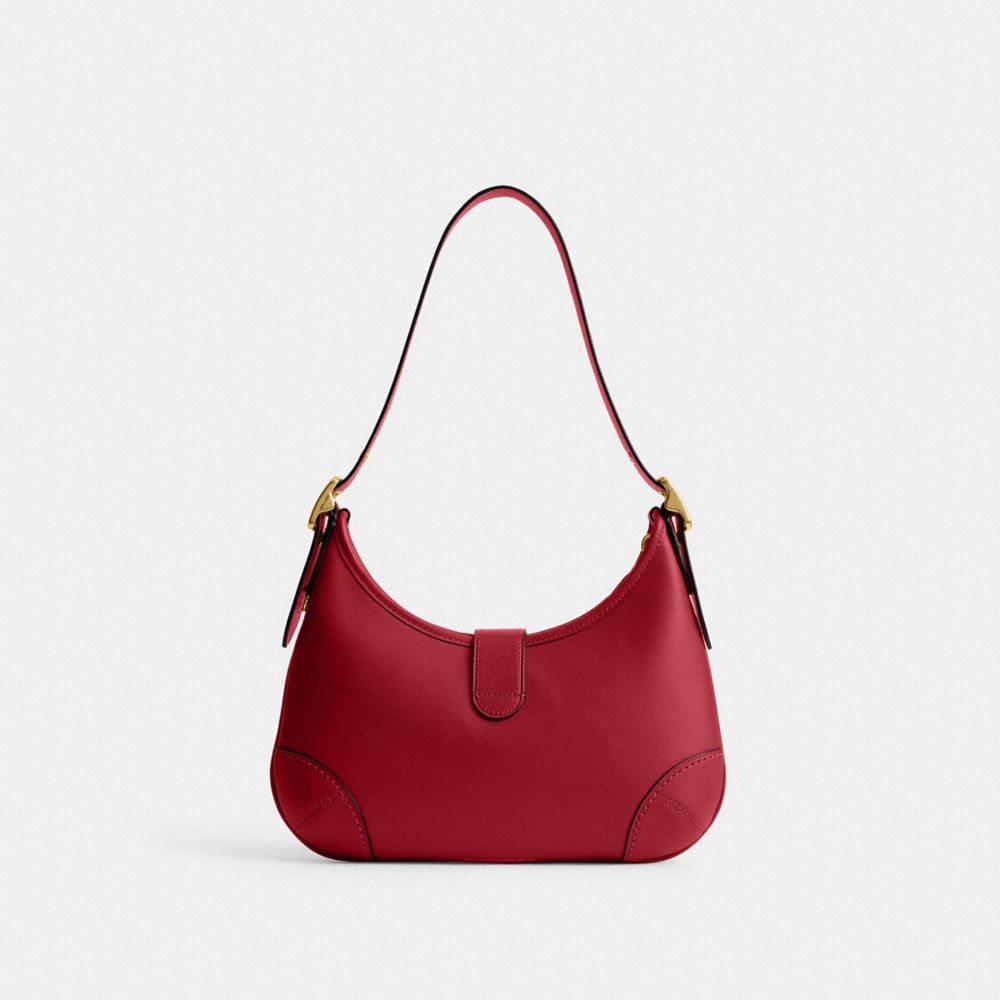 Shop Coach Hamptons Hobo In Brass/ruby