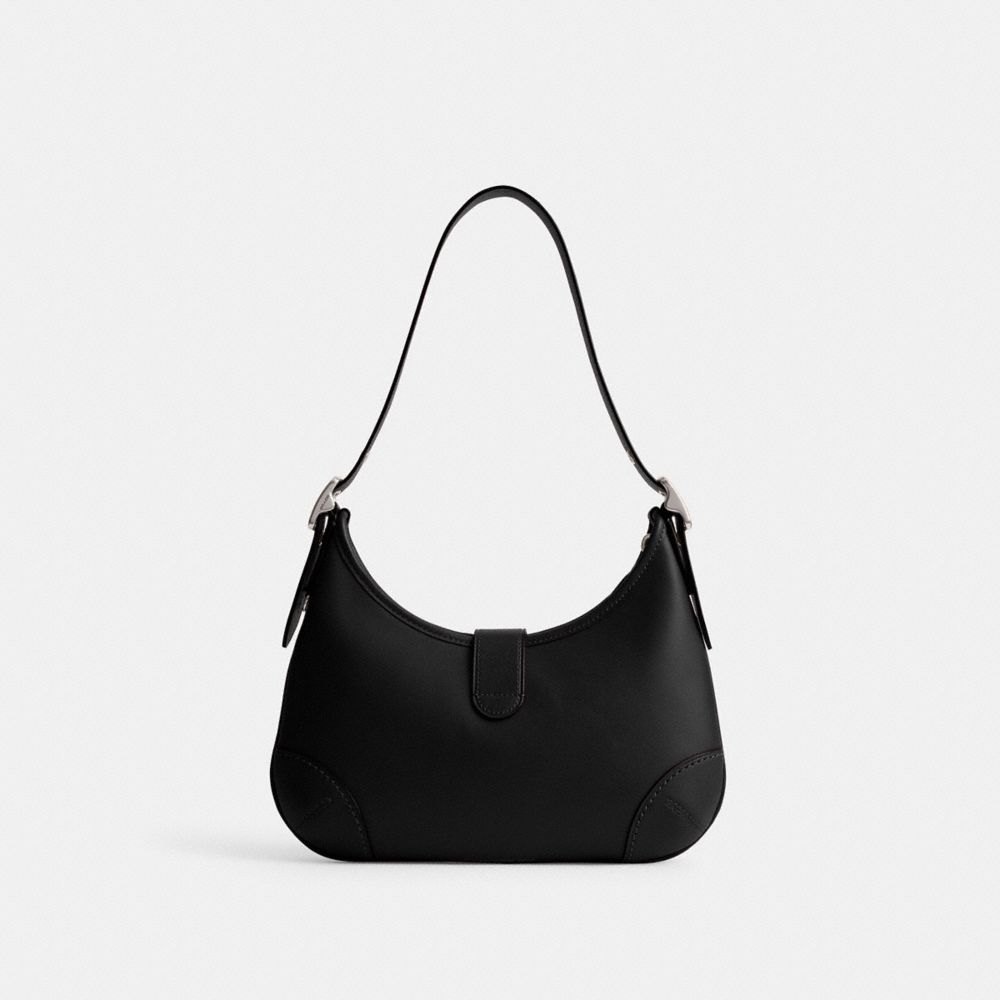 Coach Hamptons Hobo In Silver/black