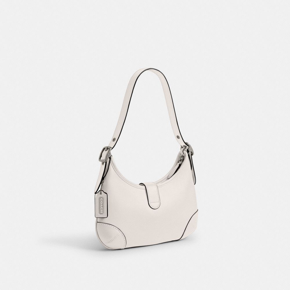 Shop Coach Hamptons Hobo In Silver/chalk