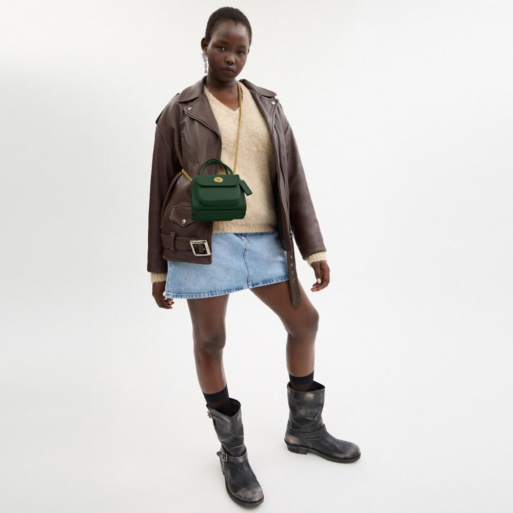 COACH®,Safari Bag,Leather,Crossbody,Logo,Brass,Day Party,Work,Casual,