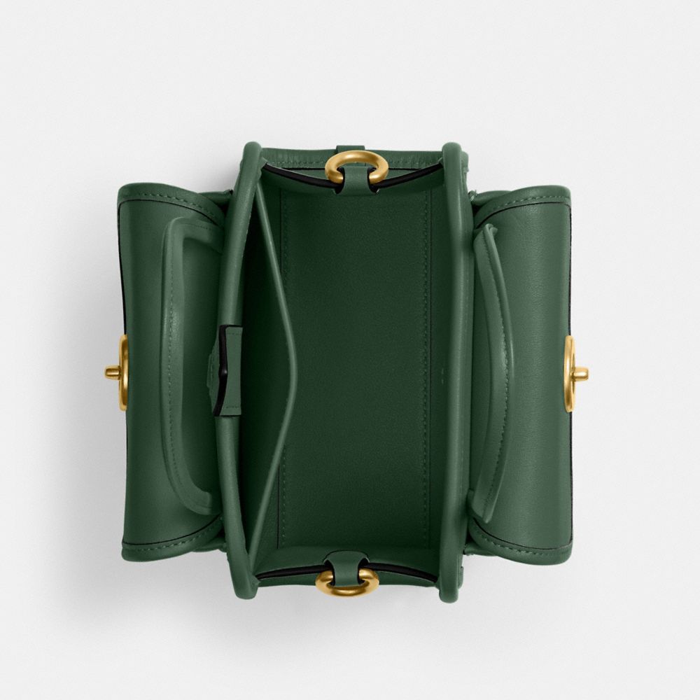 COACH®,Safari Bag,Leather,Crossbody,Logo,Brass,Day Party,Work,Casual,,Inside View,Top View