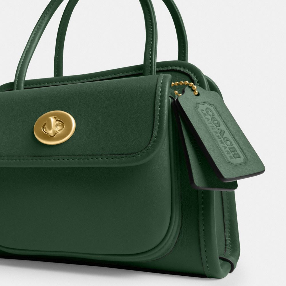 COACH®,Safari Bag,Leather,Crossbody,Logo,Brass,Day Party,Work,Casual,,Closer View