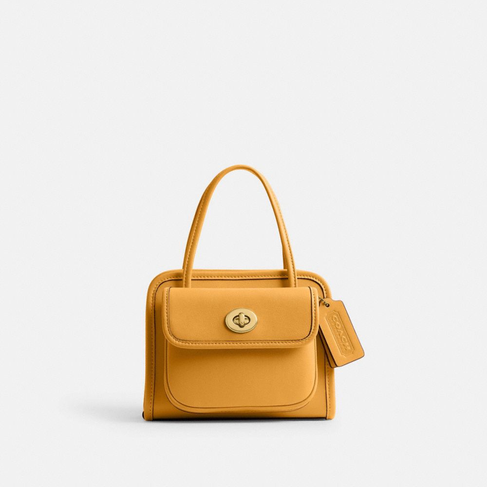 Yellow coach handbag sale