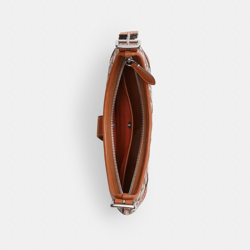 COACH®,Hamptons Hobo Bag In Crystal Signature Jacquard,,Inside View,Top View