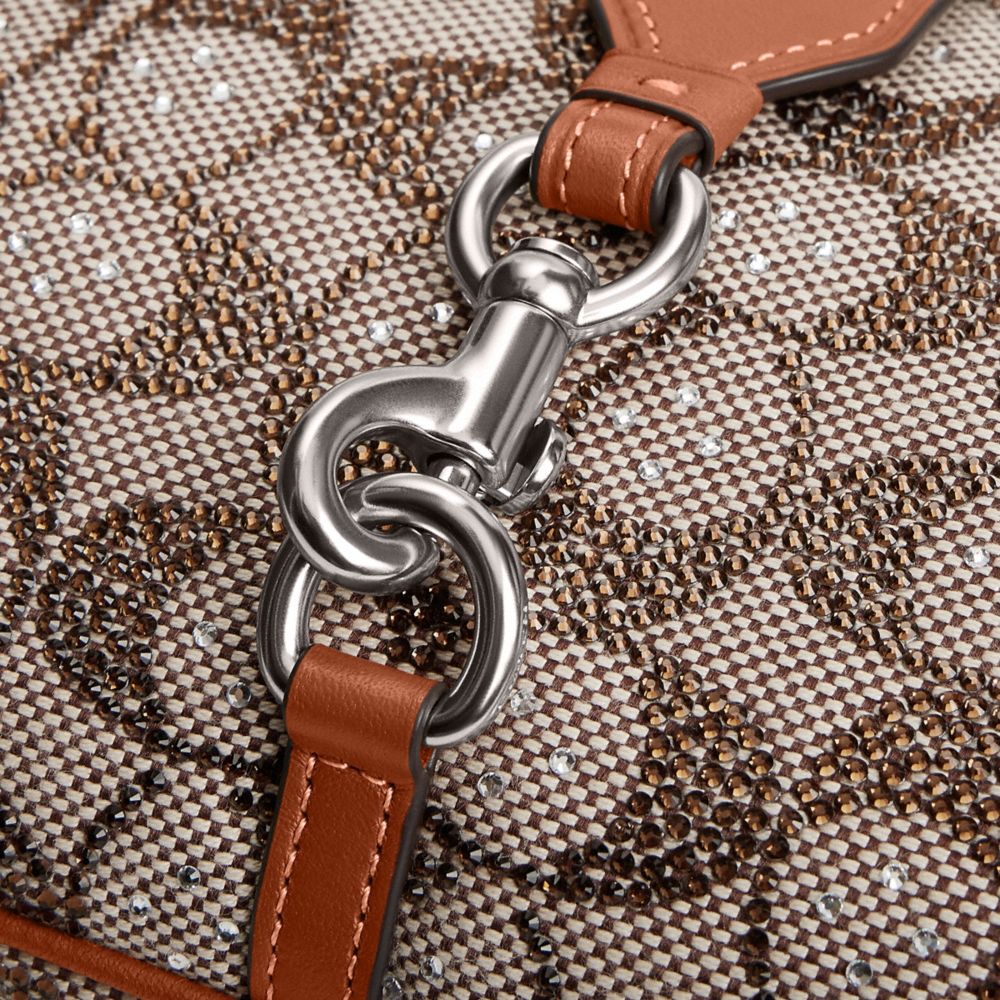 COACH Hamptons Hobo Bag In Crystal Signature Jacquard