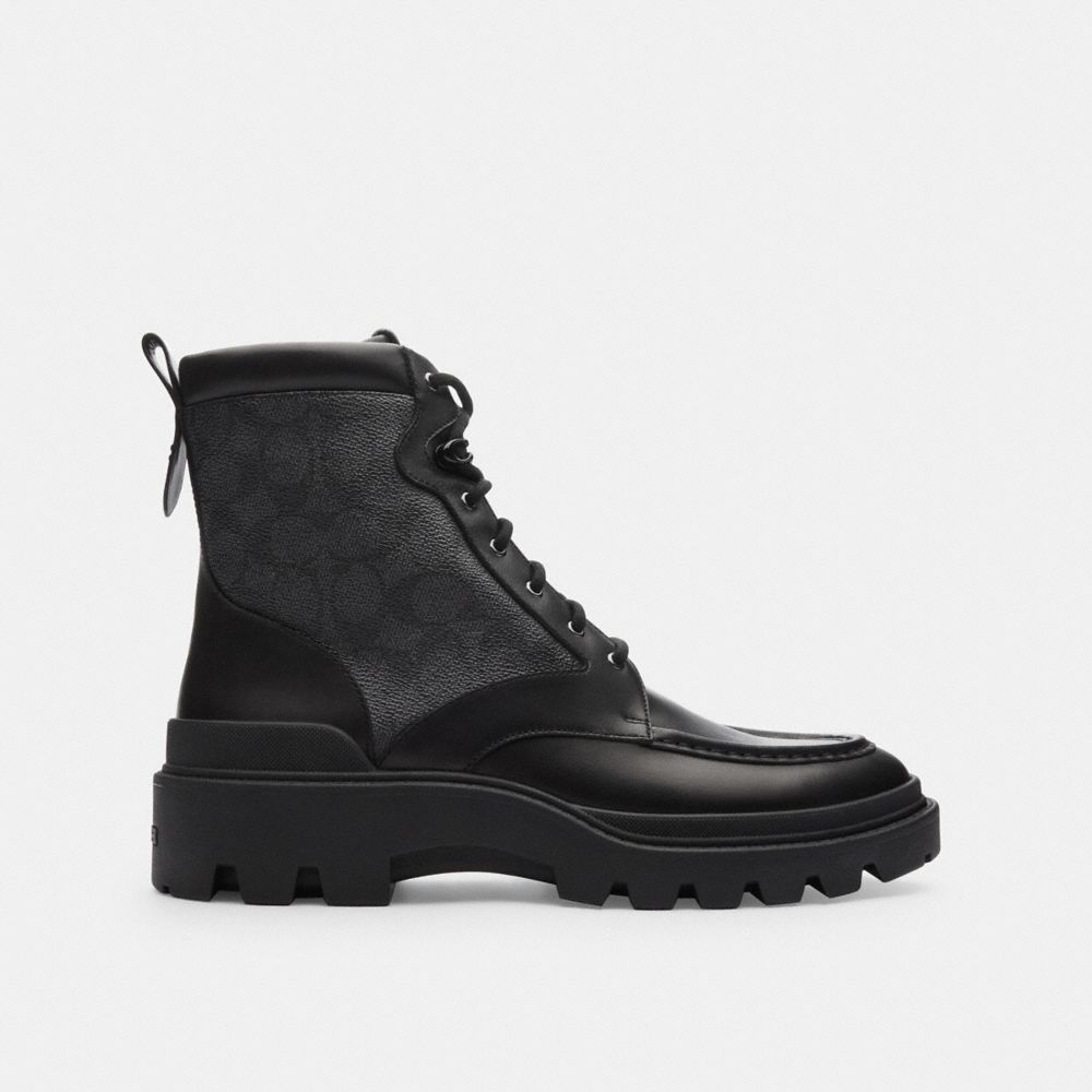 Shop Coach Connor Boot In Signature Canvas In Black