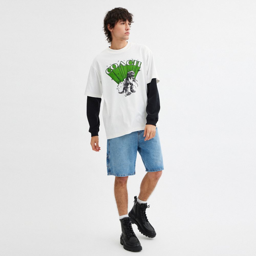 COACH®,Dinosaur T Shirt,,Scale View