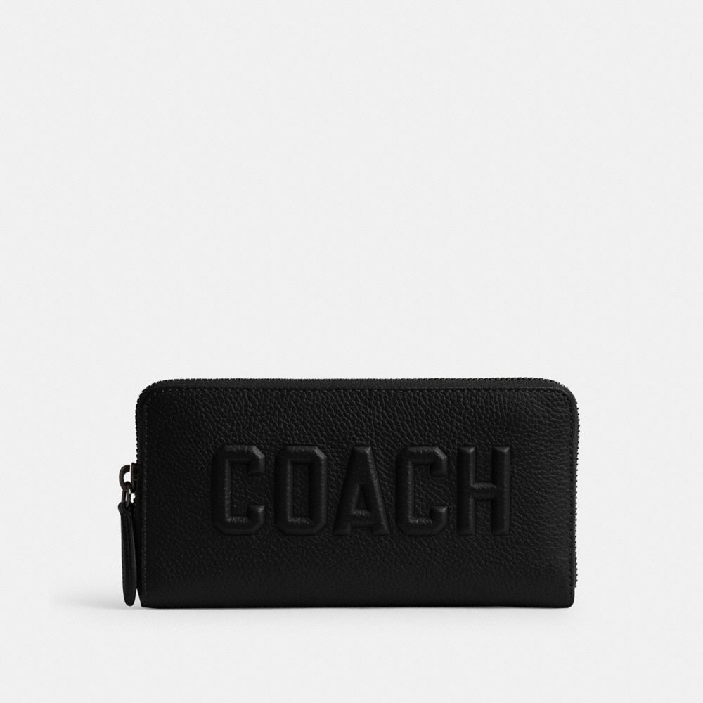 COACH®,アコーディオン ウォレット・コーチ グラフィック,長財布,ﾌﾞﾗｯｸ