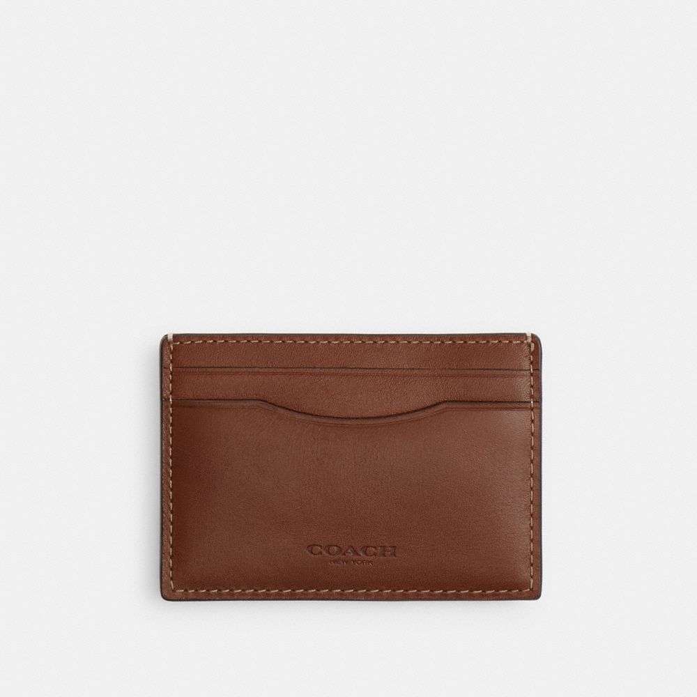 Coach Money Clip Card Case In Redwood