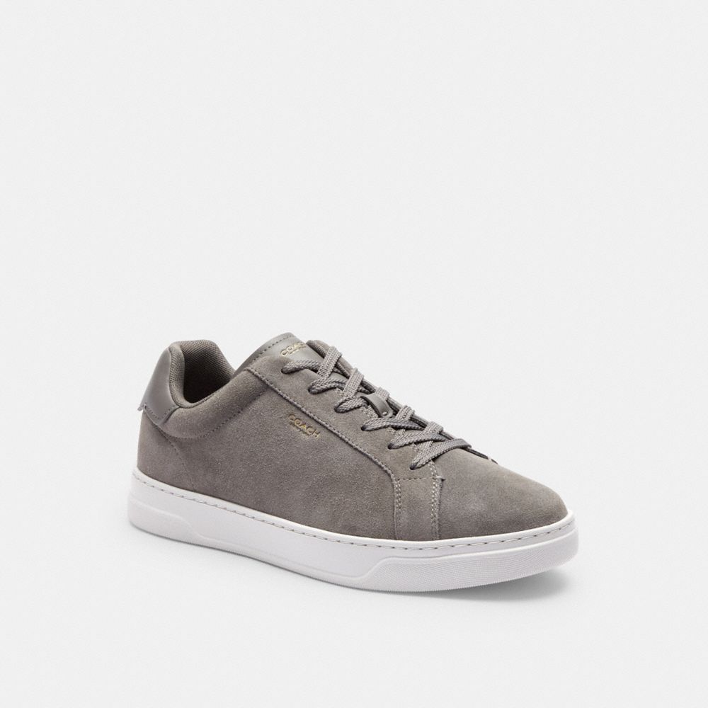 COACH®,High Line Sneaker,Suede,Casual,Fabric,Logo,Embossed,Cushion Toe,Cushioned,Casual,Gray,Front View image number 0