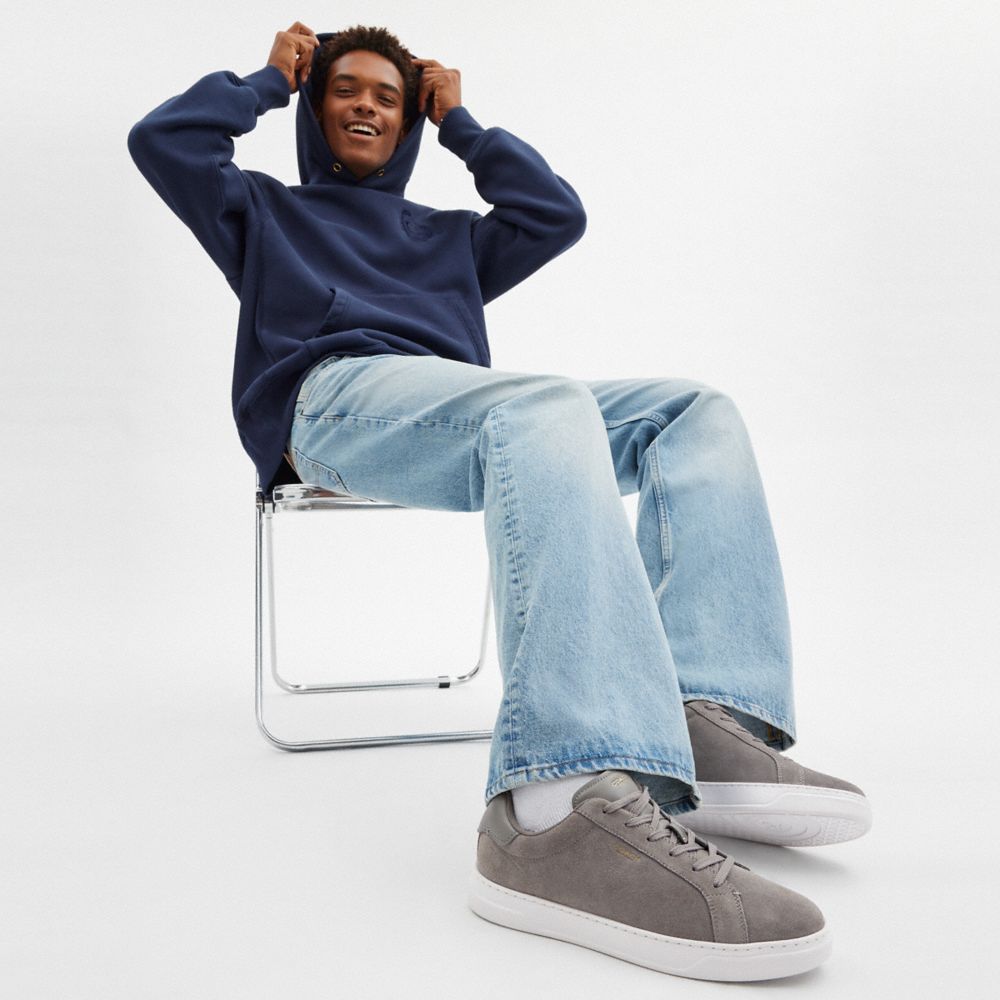 Coach High Line Sneaker In Charcoal
