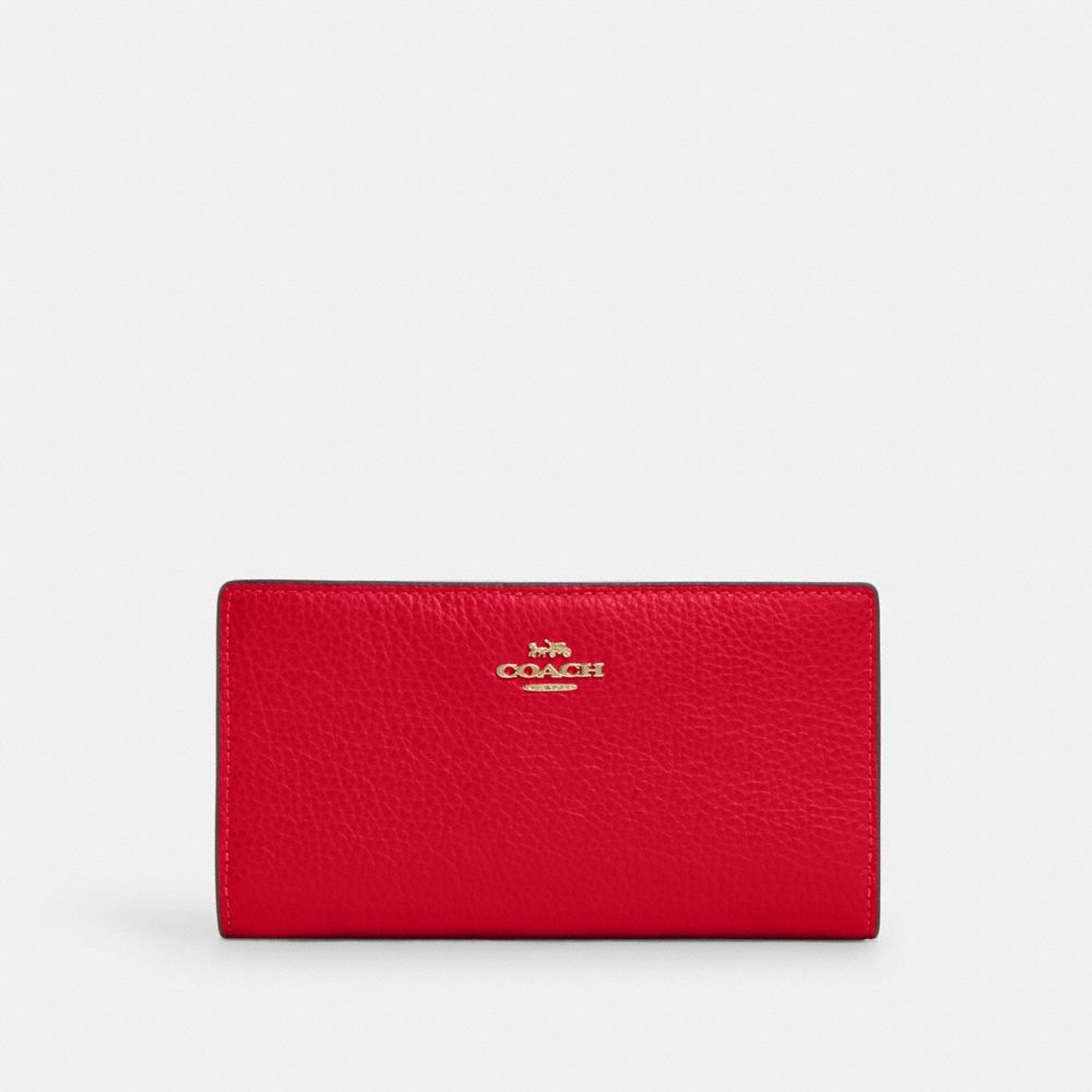 Coach outlet red wallet sale