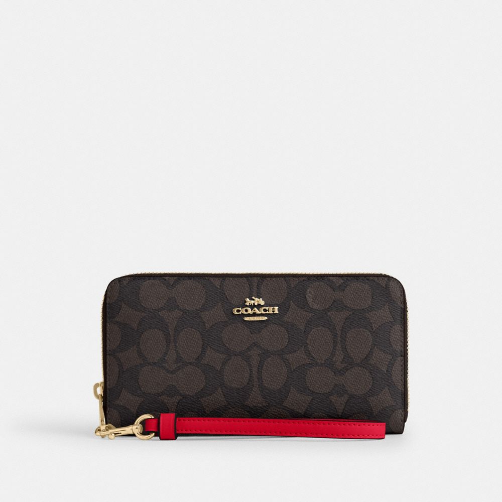 Large coach wallet on sale