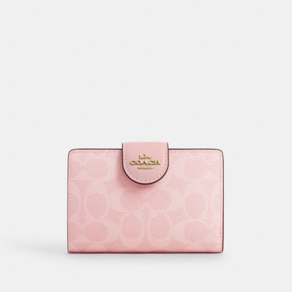 Medium Corner Zip Wallet In Signature Canvas