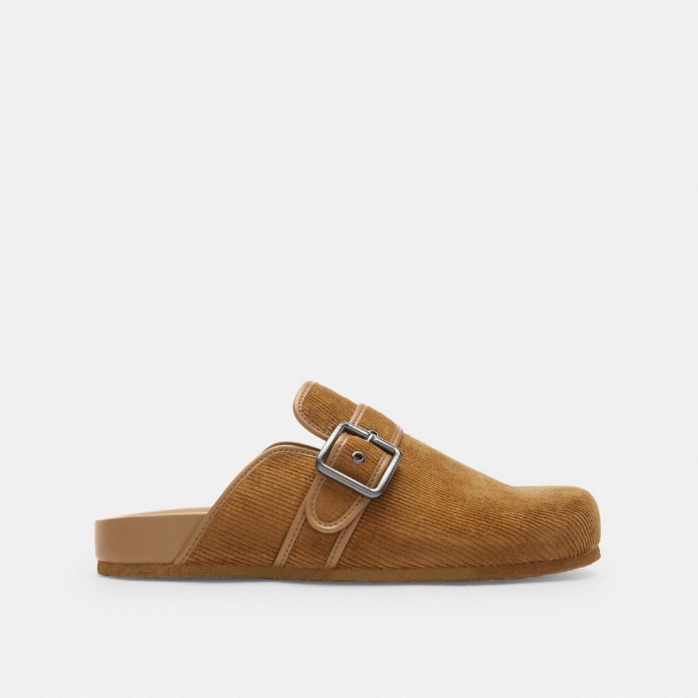 COACH®,Benjamin Clog,Brown,Angle View