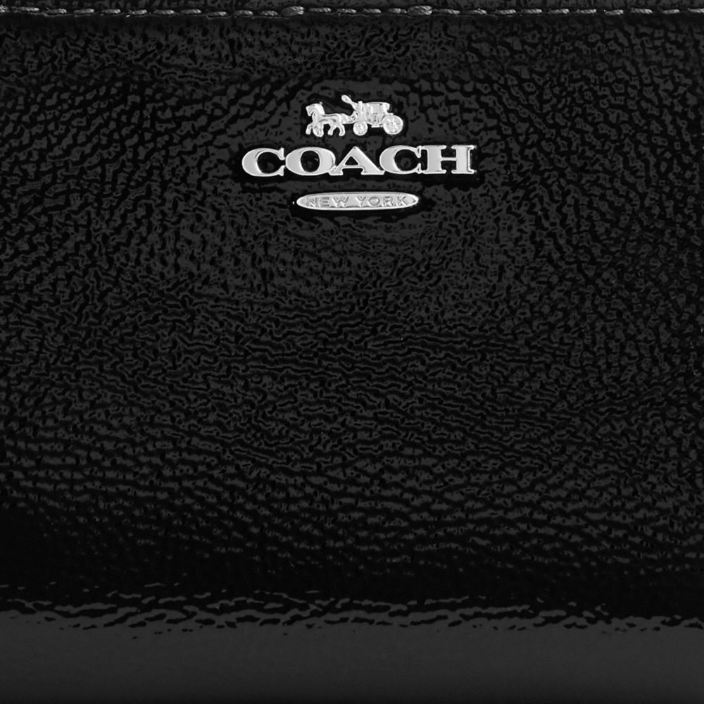 COACH®,SNAP WALLET,Cuir innovant,Argenté/Noir